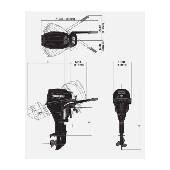 Лодочный мотор Tohatsu MFS 20 ES EFI, фото , изображение 2