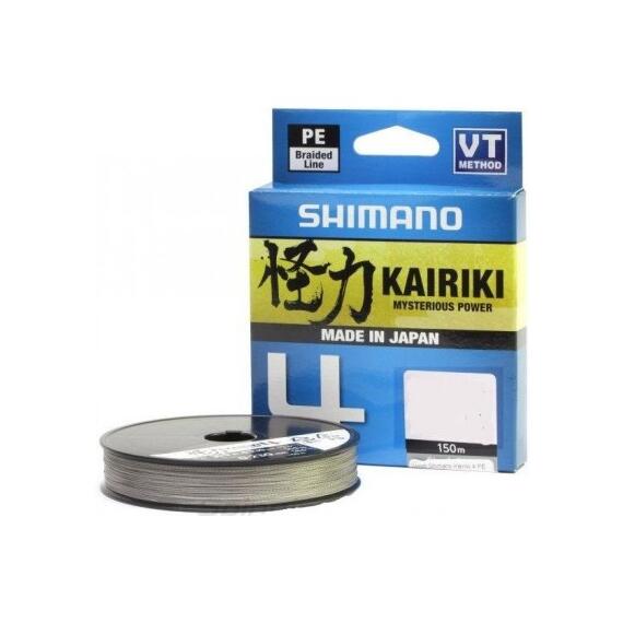 Шнур плетеный SHIMANO Kairiki 4 150m 0,28mm 26,0kg Steel Gray, фото 