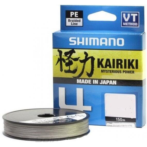 Шнур плетеный SHIMANO Kairiki 4 150m 0,215mm 16,7kg Steel Gray, фото 
