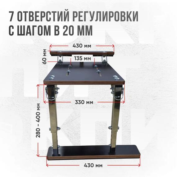 Кресло Кокпит Lite в комплекте с опорой с занижением 60 мм., (нерж.), красный (морской винил), Цвет: красный, Толщина: 40/40 мм, фото , изображение 8