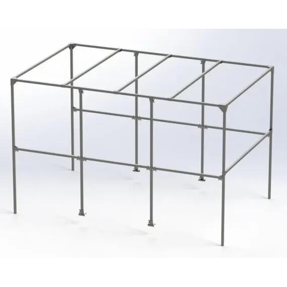 Тент с каркасом для прицепа Старт А2012 Н1000 (высота 100см) прямоугольный, фото , изображение 2