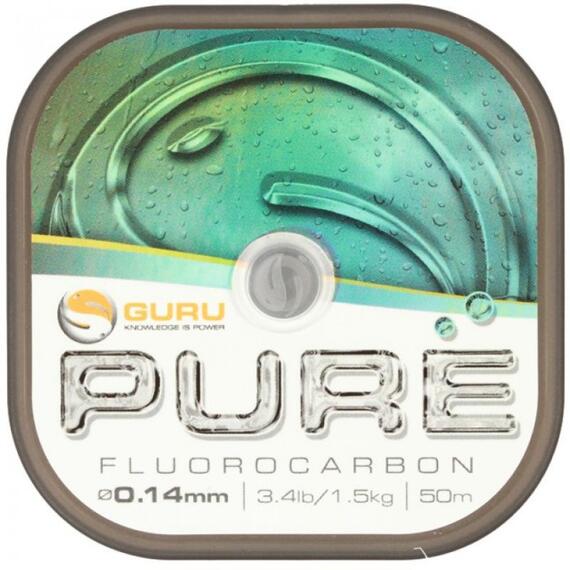 Леска флюорокарбоновая Guru Pure Fluorocarbon 0,08мм 50м, Диаметр лески: 0.08 мм, фото 