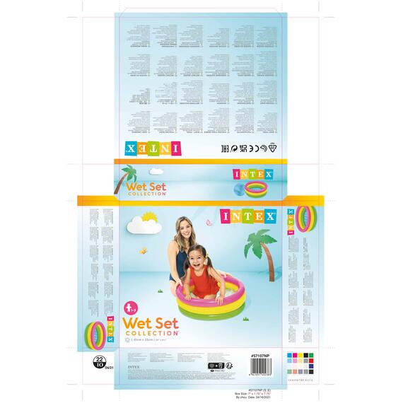 57107 Бассейн надувной Intex Радость, 61 х 22 см, 1-3 лет, фото , изображение 3