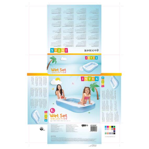 57403 Бассейн надувной Intex, прямоугольный, 166 х 100 х 25 см, от 2 лет, фото , изображение 3