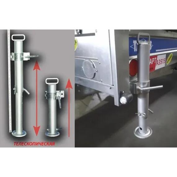 Опорная стойка D57 (телескопическая) в сборе с хомутом, фото , изображение 2