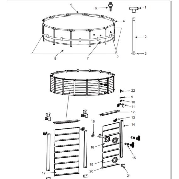 26384 Каркасный бассейн Intex Graphite Gray 478 х 124 см, песчаный фильтр-насос, лестница, тент, подстилка, фото , изображение 8