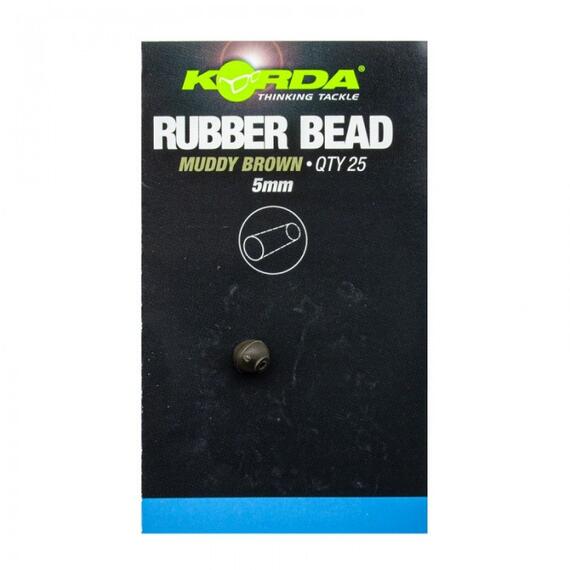 Бусина резиновая KORDA Rubber Bead Brown 5мм, Размер: 5 мм, фото 