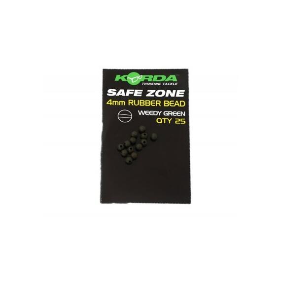 Бусина резиновая KORDA Rubber Bead Green 4мм, фото 