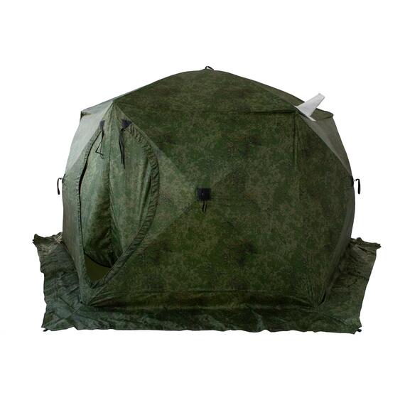 Палатка зимняя СТЭК ЧУМ 2-местная "Т" 3-х слойная, камуф. пиксель, фото 