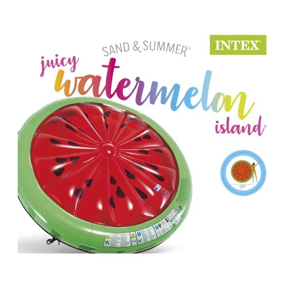 56283 Плот для плавания Intex Арбуз 183 х 23 см, фото , изображение 2