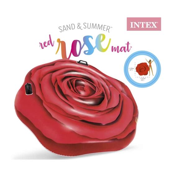 58783 Надувной плотик Intex Роза, 137 х 132 см, фото , изображение 3