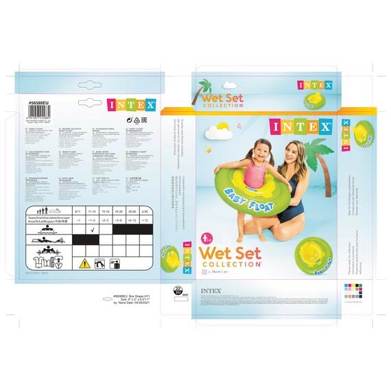 56588 Круг для плавания с сиденьем Intex Baby float, 76 см, от 1-2 лет, фото , изображение 3