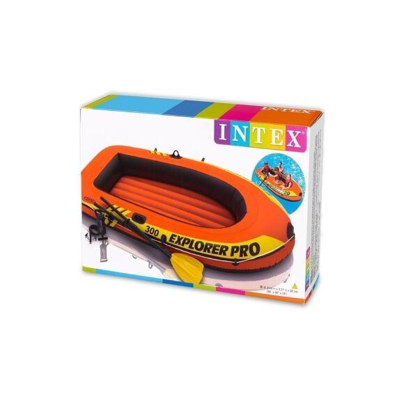 58358 Надувная лодка Intex Explorer Pro 300, 3 местная, 244 х 117 х 36 см, вёсла, ручной насос, до 200 кг, фото , изображение 2