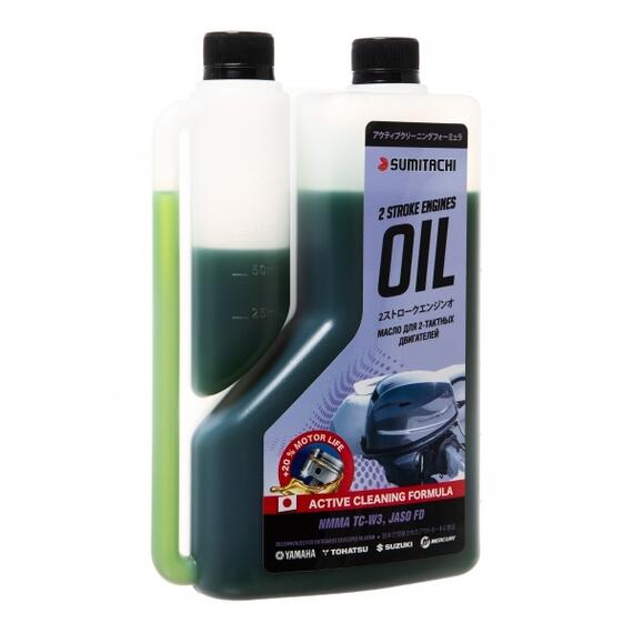 Масло Sumitachi 2-STROKE ENGINES OIL TC-W3 1л с дозатором, фото 