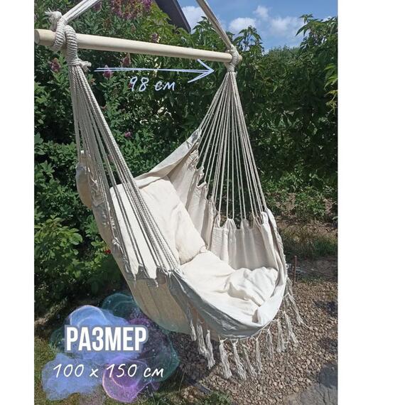 Гамак из хлопка с кисточками WAHOO YF66041, фото , изображение 5