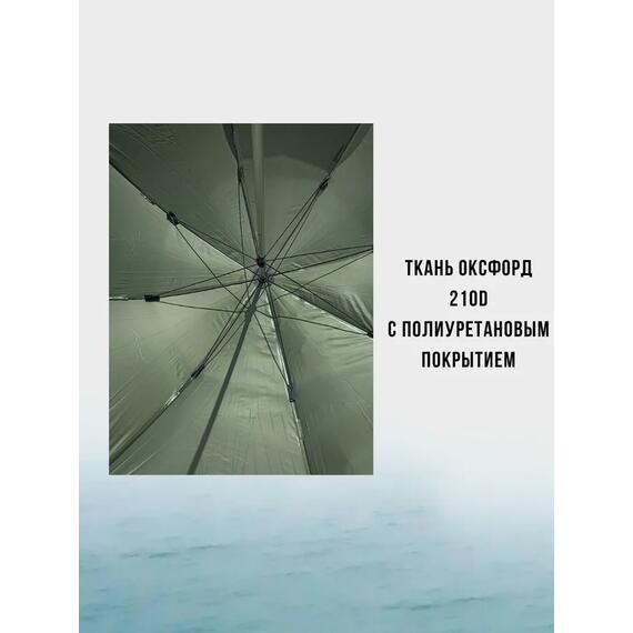 Рыболовный зонт WAHOO с шалью на 6 секторов c двумя окошками, фото , изображение 5