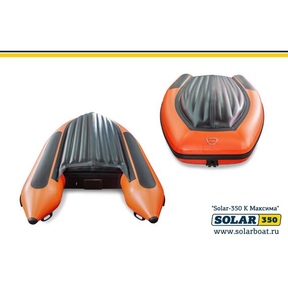 Лодка надувная моторная solar-350 к (максима) Оранжевый, фото , изображение 2