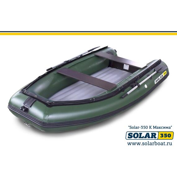 Лодка надувная моторная solar-350 к (максима) Зеленый, фото 