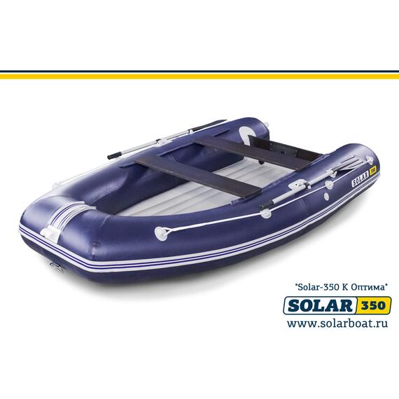 Лодка надувная моторная solar-350 к (оптима) Синий, фото 