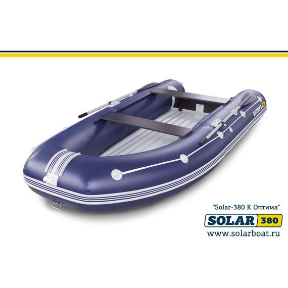 Лодка надувная моторная solar-380 к (оптима) Синий, фото 
