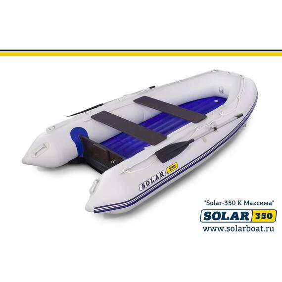 Лодка надувная моторная solar-350 к (максима) Светло-серый, фото , изображение 2