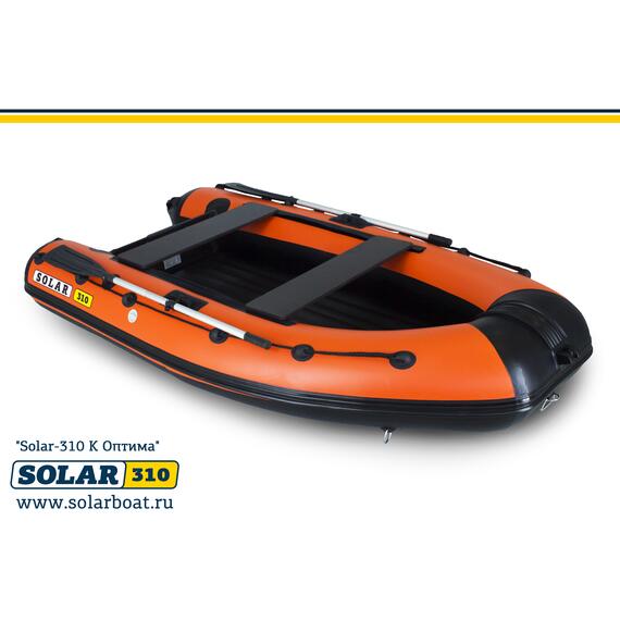 Лодка надувная моторная solar-310 к (оптима) Оранжевый, фото 