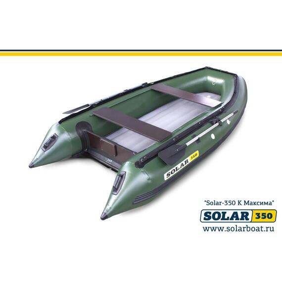 Лодка надувная моторная solar-350 к (максима) Зеленый, фото , изображение 2