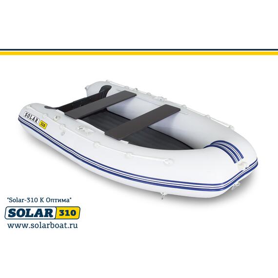 Лодка надувная моторная solar-310 к (оптима) Светло-Серый, фото , изображение 2