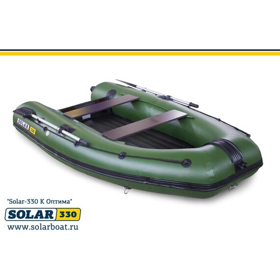 Лодка надувная моторная solar-330 к (оптима) Зеленый, фото , изображение 2