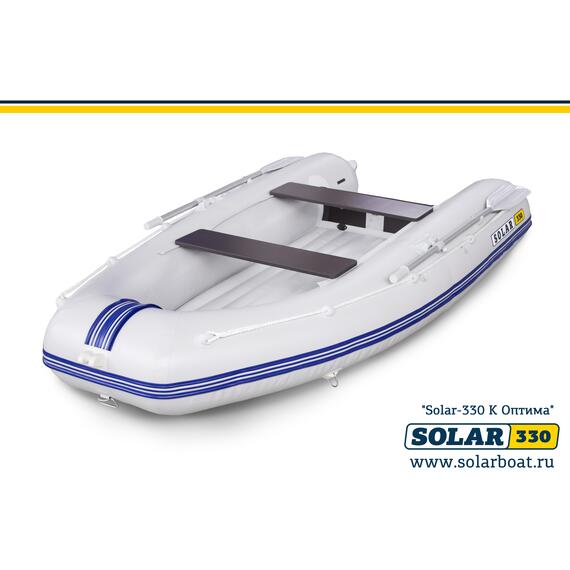 Лодка надувная моторная solar-330 к (оптима) Светло-серый, фото , изображение 2