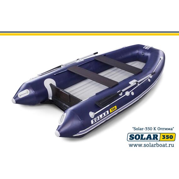 Лодка надувная моторная solar-350 к (оптима) Синий, фото , изображение 2