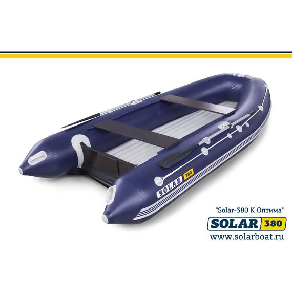 Лодка надувная моторная solar-380 к (оптима) Синий, фото , изображение 2