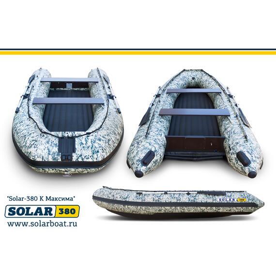 Лодка надувная моторная solar-380 к (максима) Пиксель, фото 
