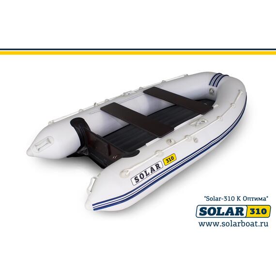 Лодка надувная моторная solar-310 к (оптима) Светло-Серый, фото , изображение 3