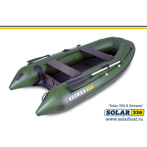 Лодка надувная моторная solar-330 к (оптима) Зеленый, фото , изображение 3