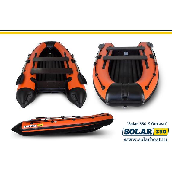 Лодка надувная моторная solar-330 к (оптима) Оранжевый, фото , изображение 2