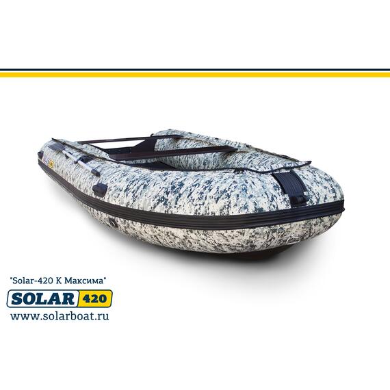Лодка надувная моторная solar-420 к (максима) Пиксель, фото , изображение 2