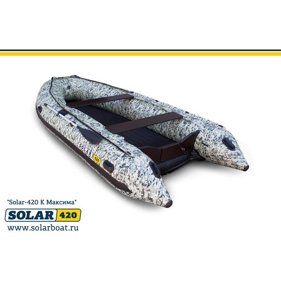 Лодка надувная моторная solar-420 к (максима) Пиксель, фото , изображение 3