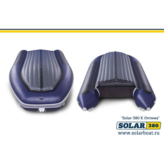 Лодка надувная моторная solar-380 к (оптима) Синий, фото , изображение 4