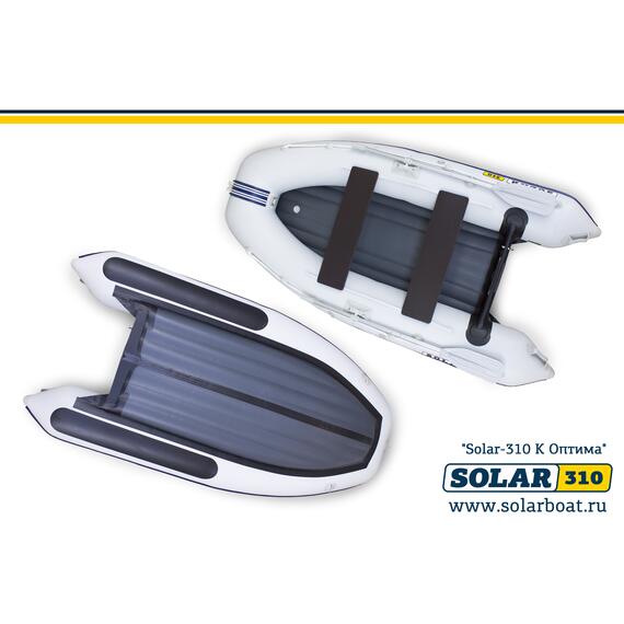 Лодка надувная моторная solar-310 к (оптима) Светло-Серый, фото , изображение 4