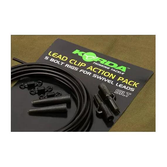 Набор безопасная клипса KORDA Lead Clip Action Pack Silt, Цвет: Silt, фото 