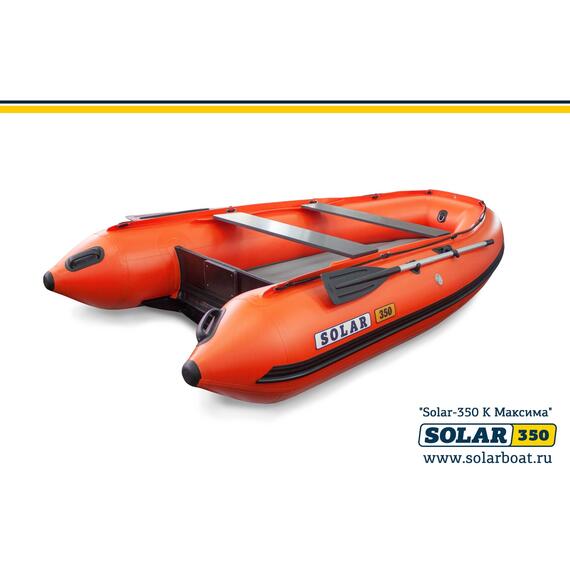 Лодка надувная моторная solar-350 к (максима) Оранжевый, фото 