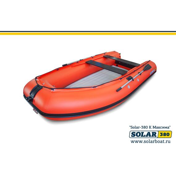 Лодка надувная моторная solar-380 к (максима) Оранжевый, фото , изображение 3