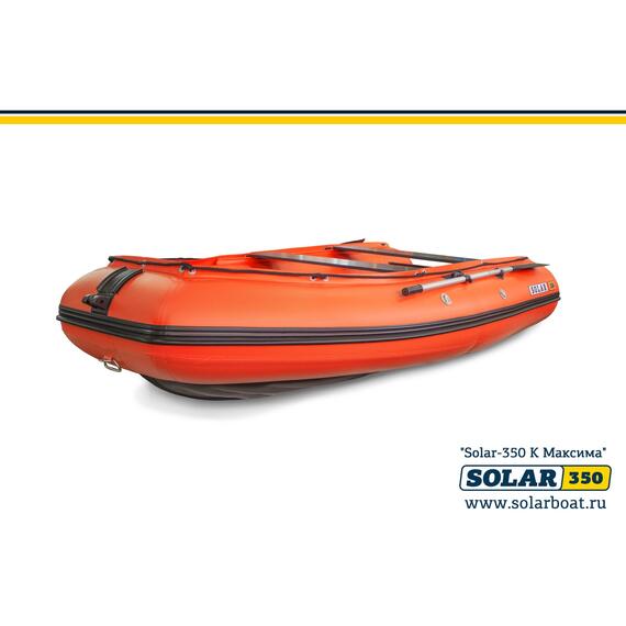 Лодка надувная моторная solar-350 к (максима) Оранжевый, фото , изображение 3