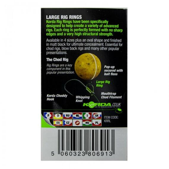Кольцо стальное KORDA Rig Ring Large, Размер: Large, фото , изображение 2