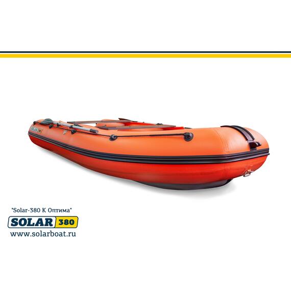 Лодка надувная моторная solar-380 к (оптима) Оранжевый, фото , изображение 4