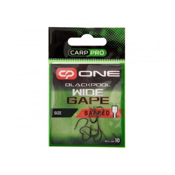 Крючки Карповые CARP PRO Blackpool Wide Gape Flat №14 Black Nickel, фото 