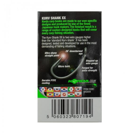 Крючок KORDA Kurv Shank-XX №4, фото , изображение 2