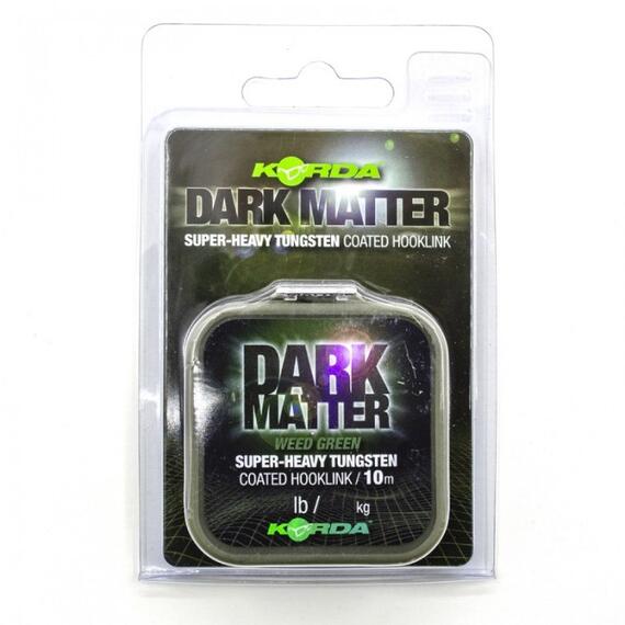 Поводковый материал KORDA Dark Matter Tungsten Coated Braid Weed Green 18lb 10м, фото 
