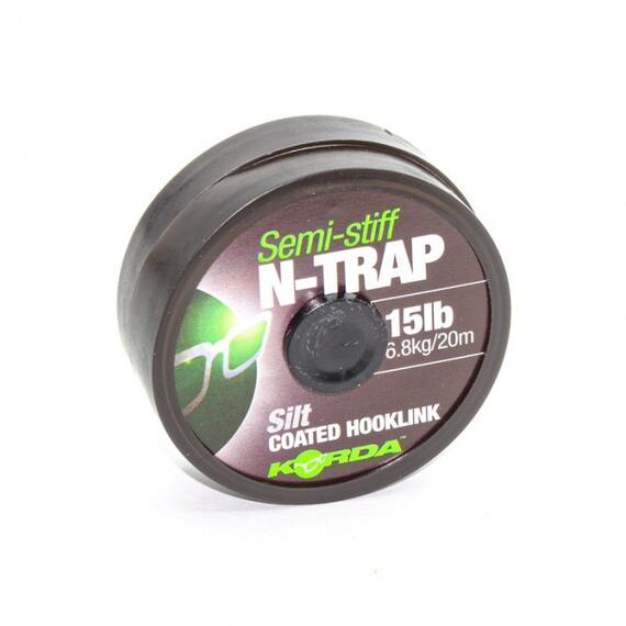 Поводковый материал KORDA N-Trap Semi-stiff 15lb Silt, фото 